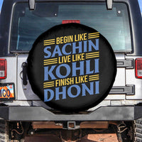 Indian Cricket Spare Tire Cover Begin Like Sachin Live Like Kohli Finish Like Dhoni