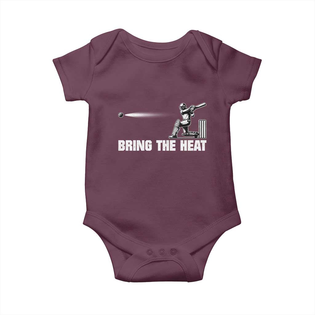 Cricket Player Baby Onesie Bring The Heat Batting