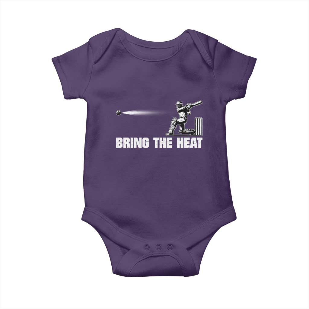 Cricket Player Baby Onesie Bring The Heat Batting