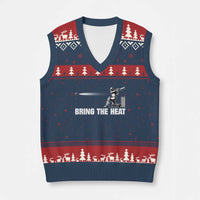 Cricket Player V-Neck Knit Sweater Vest Bring The Heat Batting