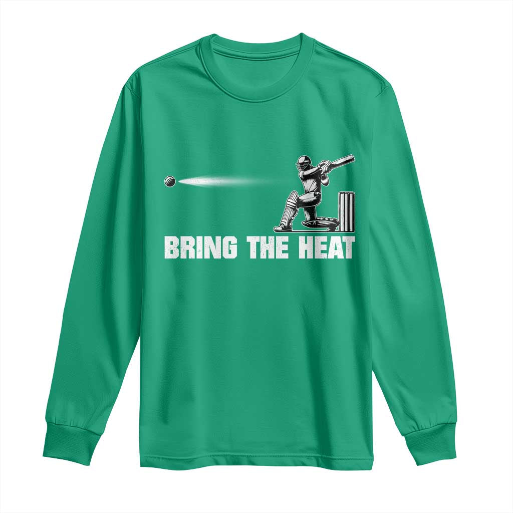 Cricket Player Long Sleeve Shirt Bring The Heat Batting