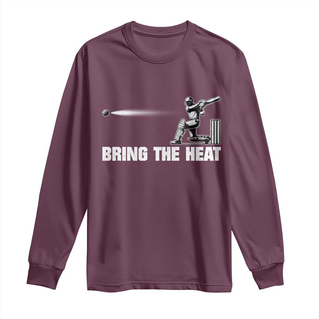 Cricket Player Long Sleeve Shirt Bring The Heat Batting