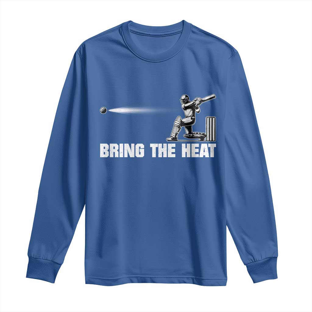 Cricket Player Long Sleeve Shirt Bring The Heat Batting