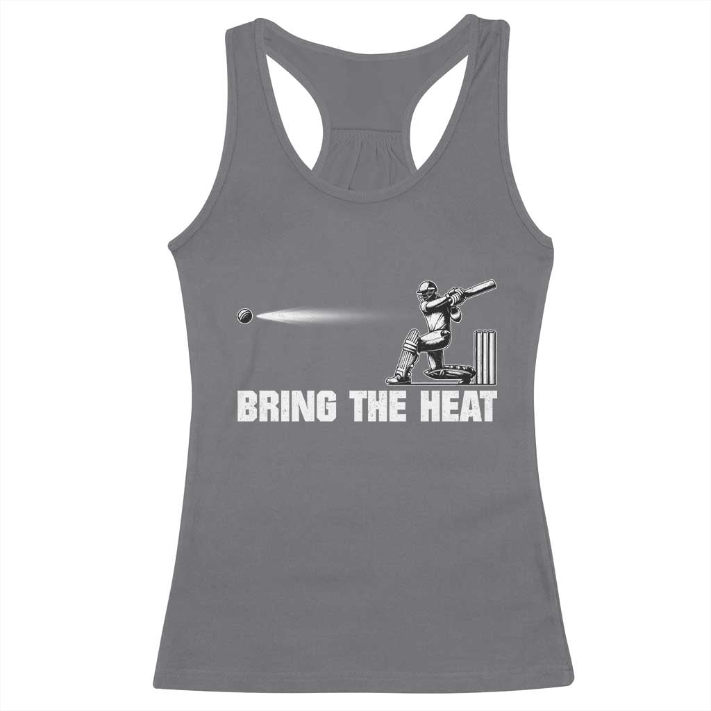 Cricket Player Racerback Tank Top Bring The Heat Batting