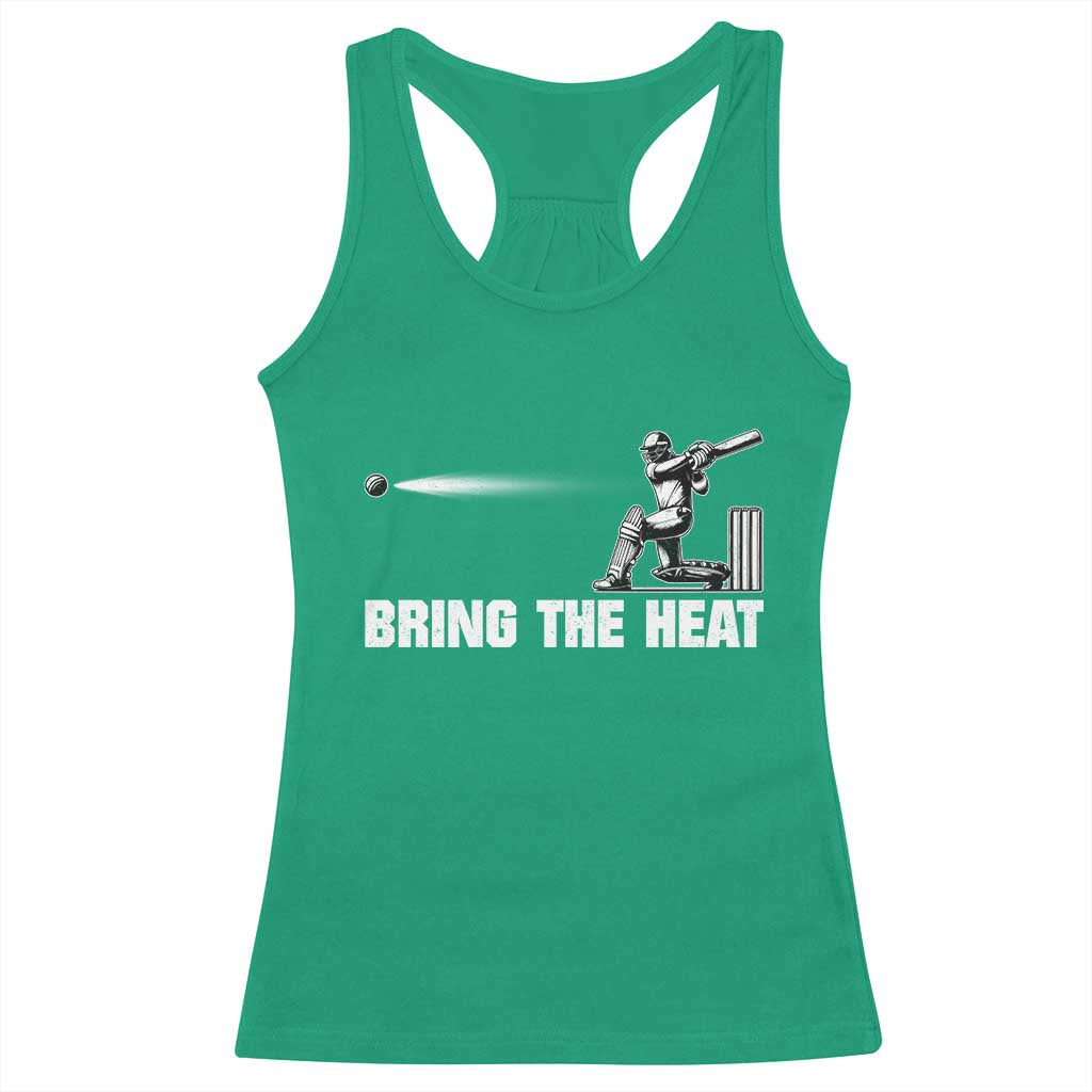Cricket Player Racerback Tank Top Bring The Heat Batting