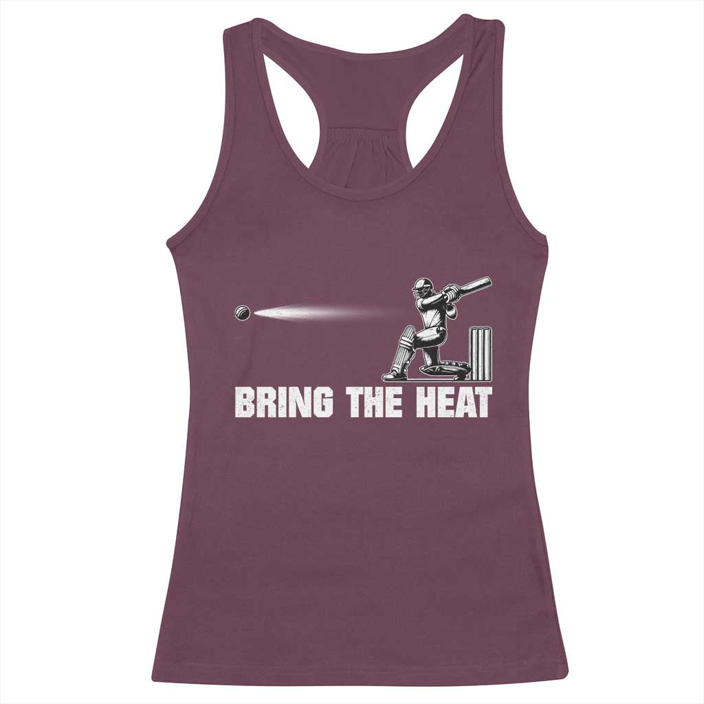 Cricket Player Racerback Tank Top Bring The Heat Batting