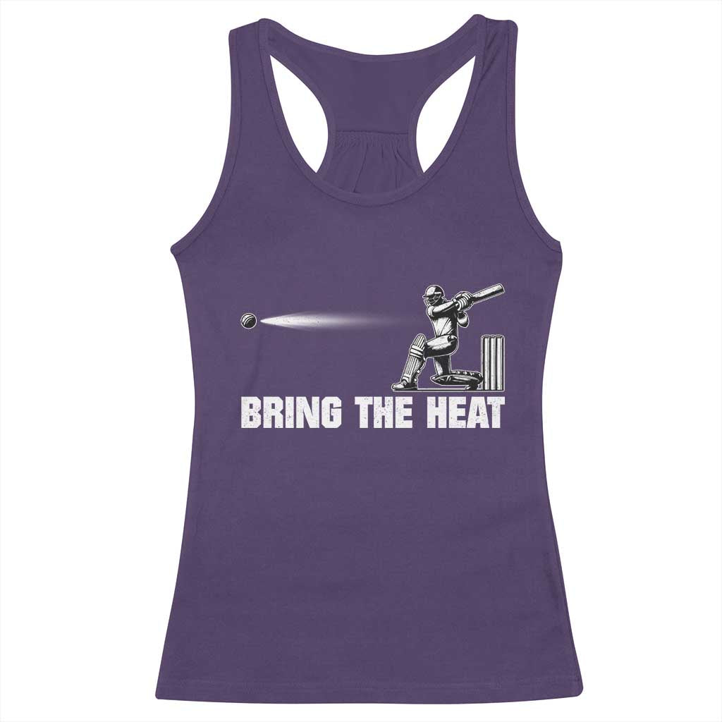 Cricket Player Racerback Tank Top Bring The Heat Batting