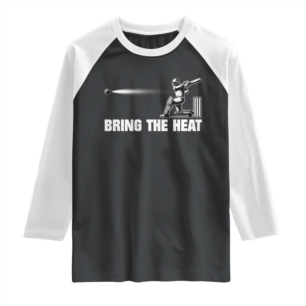 Cricket Player Raglan Shirt Bring The Heat Batting