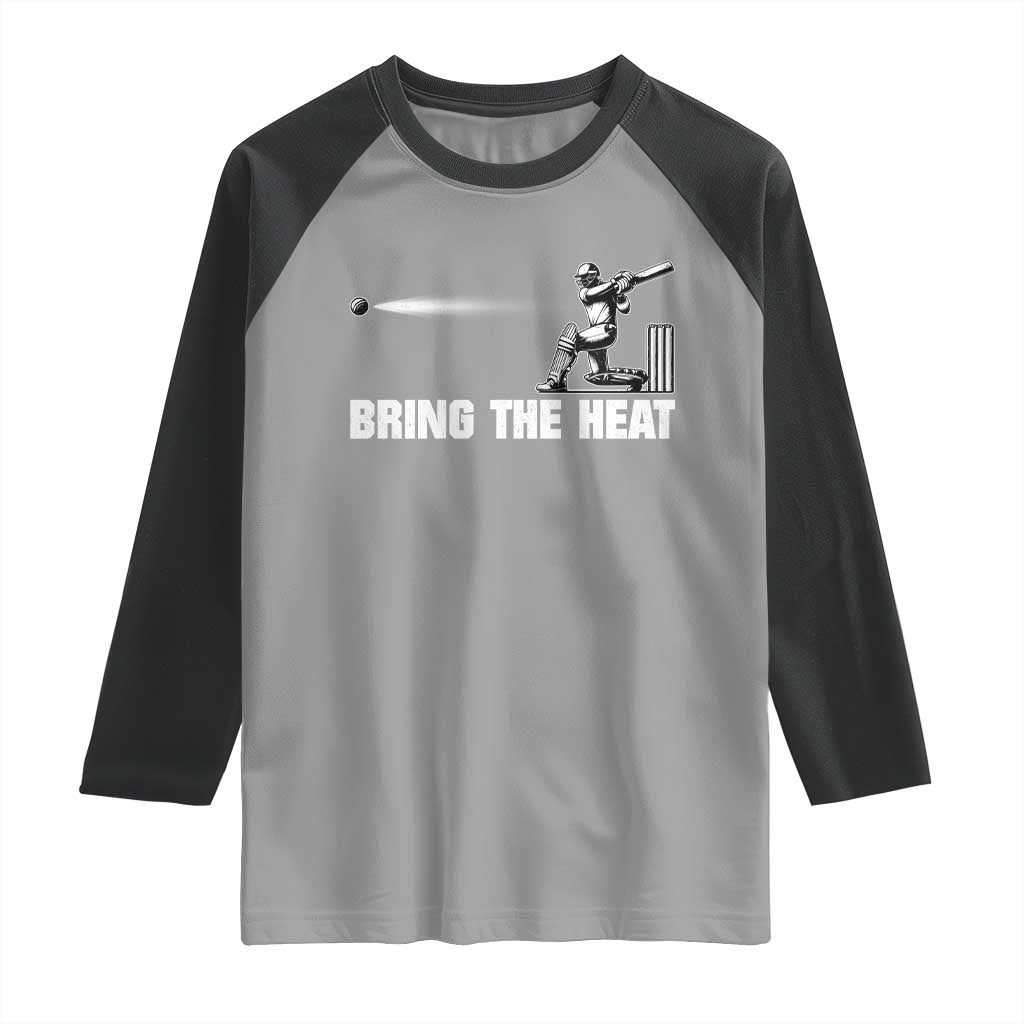 Cricket Player Raglan Shirt Bring The Heat Batting