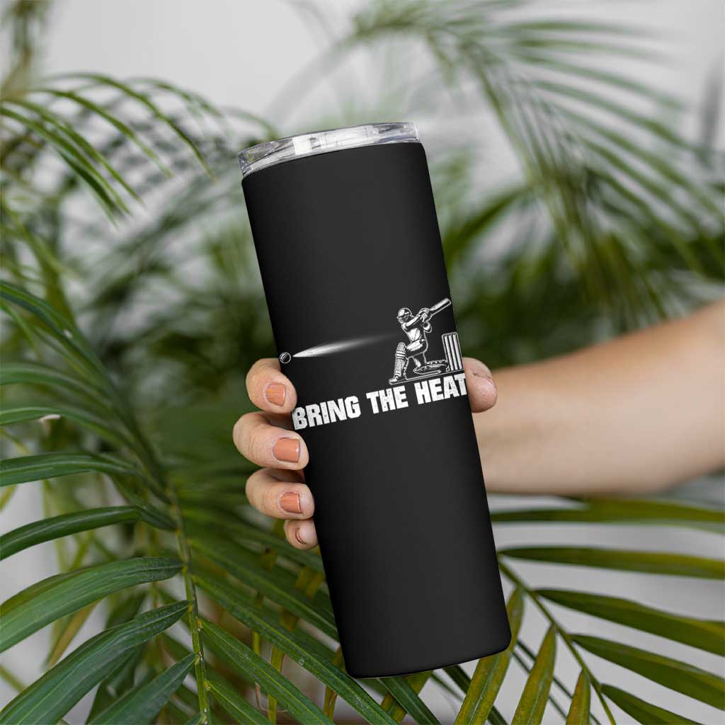 Cricket Player Skinny Tumbler Bring The Heat Batting
