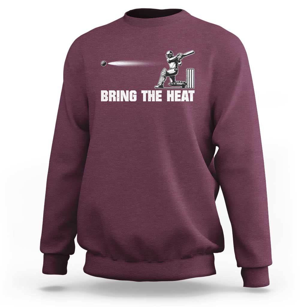 Cricket Player Sweatshirt Bring The Heat Batting