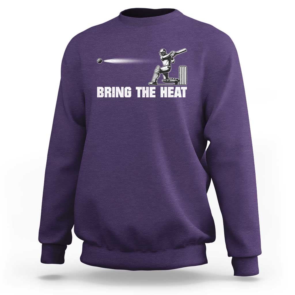 Cricket Player Sweatshirt Bring The Heat Batting