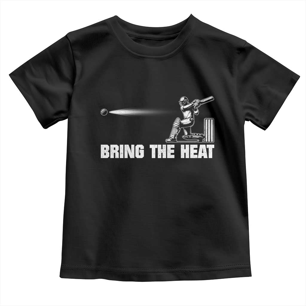 Cricket Player Toddler T Shirt Bring The Heat Batting