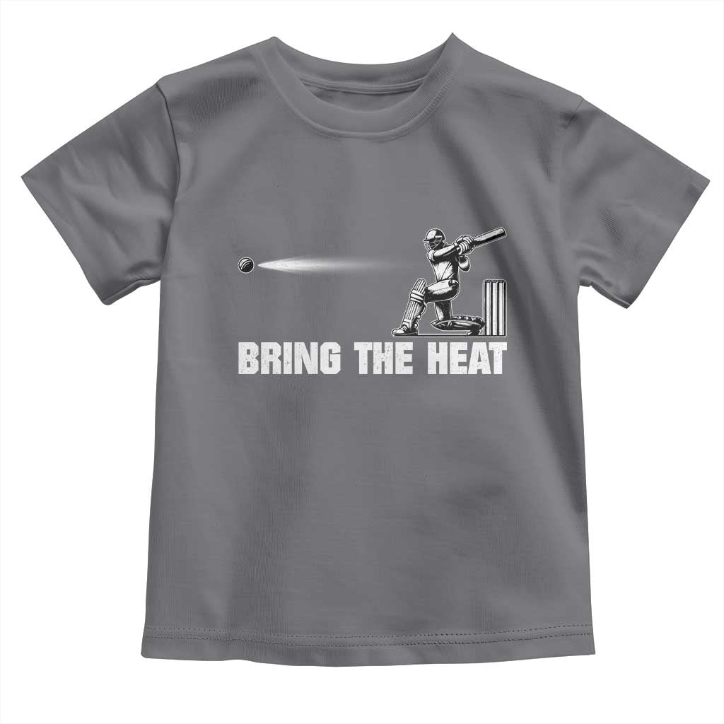 Cricket Player Toddler T Shirt Bring The Heat Batting