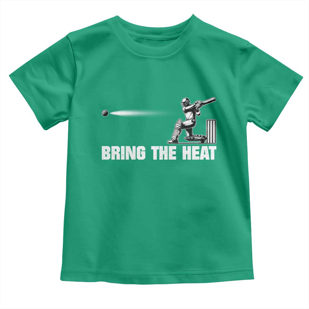 Cricket Player Toddler T Shirt Bring The Heat Batting