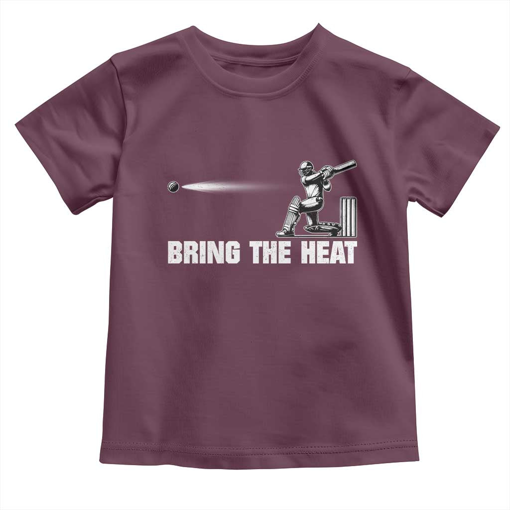 Cricket Player Toddler T Shirt Bring The Heat Batting