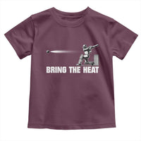 Cricket Player Toddler T Shirt Bring The Heat Batting