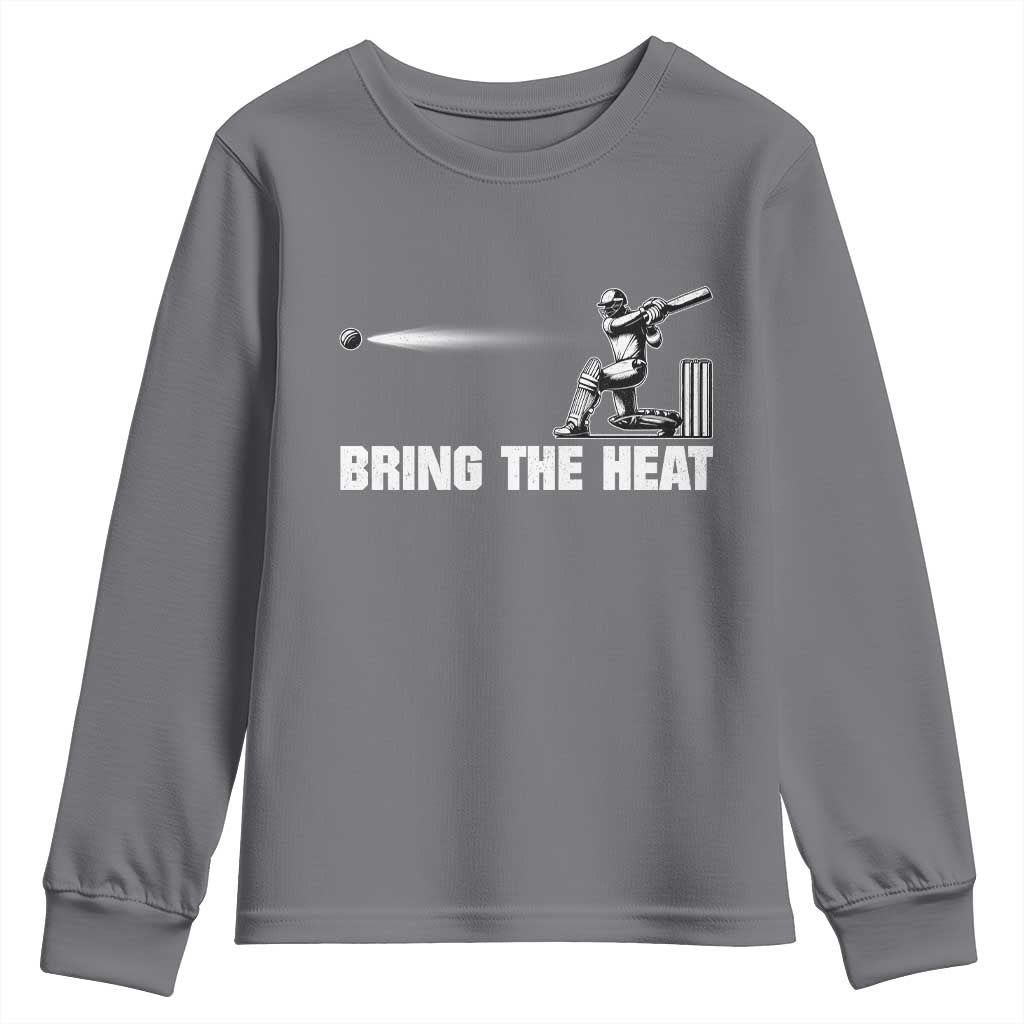 Cricket Player Youth Sweatshirt Bring The Heat Batting