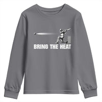 Cricket Player Youth Sweatshirt Bring The Heat Batting
