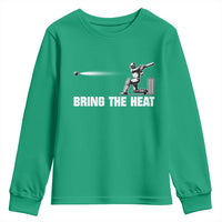 Cricket Player Youth Sweatshirt Bring The Heat Batting