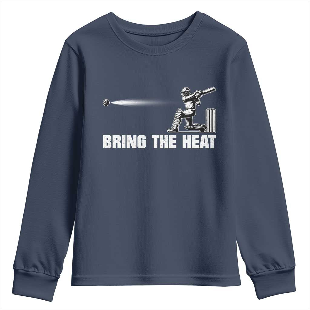 Cricket Player Youth Sweatshirt Bring The Heat Batting