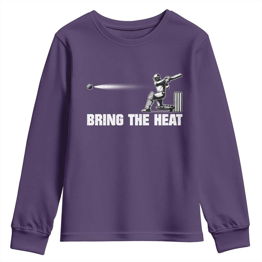 Cricket Player Youth Sweatshirt Bring The Heat Batting