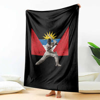 Antigua and Barbuda Cricket Throw Blanket Retro Vintage Sport Antiguan Flag West Indies Fan