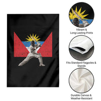 Antigua and Barbuda Cricket Garden Flag Retro Vintage Sport Antiguan Flag West Indies Fan