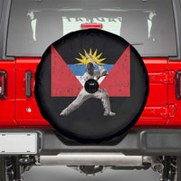 Antigua and Barbuda Cricket Spare Tire Cover Retro Vintage Sport Antiguan Flag West Indies Fan
