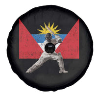 Antigua and Barbuda Cricket Spare Tire Cover Retro Vintage Sport Antiguan Flag West Indies Fan