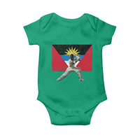 Antigua and Barbuda Cricket Baby Onesie Retro Vintage Sport Antiguan Flag West Indies Fan