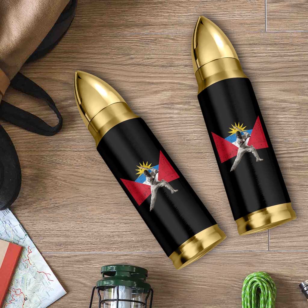 Antigua and Barbuda Cricket Bullet Tumbler Retro Vintage Sport Antiguan Flag West Indies Fan