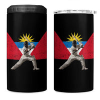 Antigua and Barbuda Cricket 4 in 1 Can Cooler Tumbler Retro Vintage Sport Antiguan Flag West Indies Fan