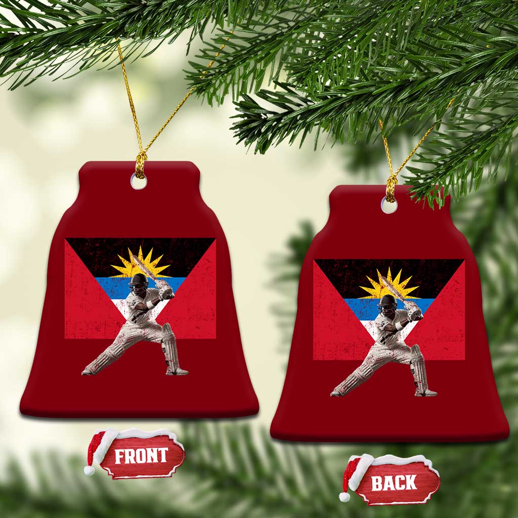 Antigua and Barbuda Cricket Ceramic Ornament Retro Vintage Sport Antiguan Flag West Indies Fan