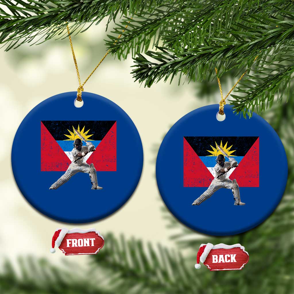 Antigua and Barbuda Cricket Ceramic Ornament Retro Vintage Sport Antiguan Flag West Indies Fan