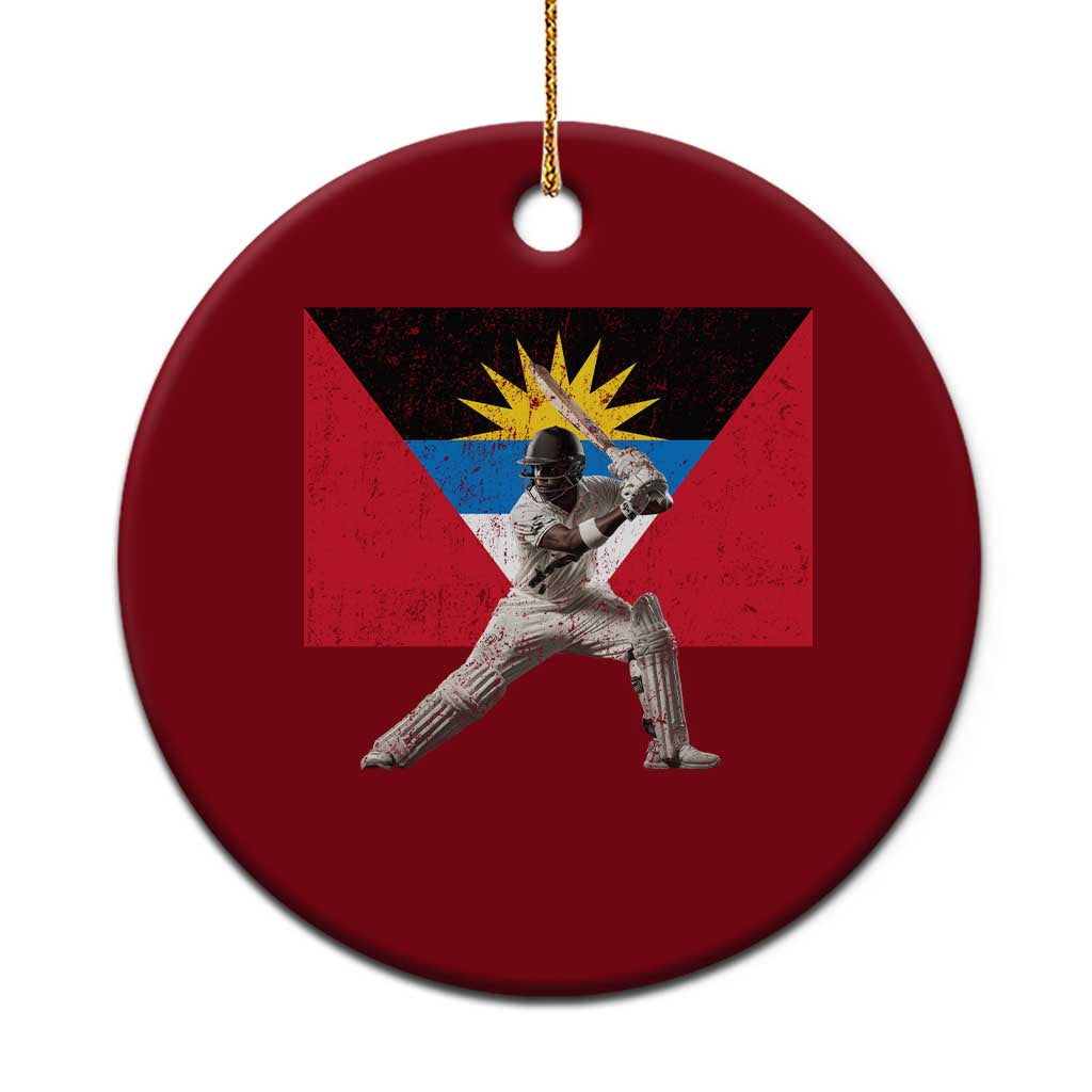 Antigua and Barbuda Cricket Ceramic Ornament Retro Vintage Sport Antiguan Flag West Indies Fan