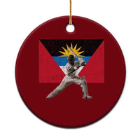 Antigua and Barbuda Cricket Ceramic Ornament Retro Vintage Sport Antiguan Flag West Indies Fan