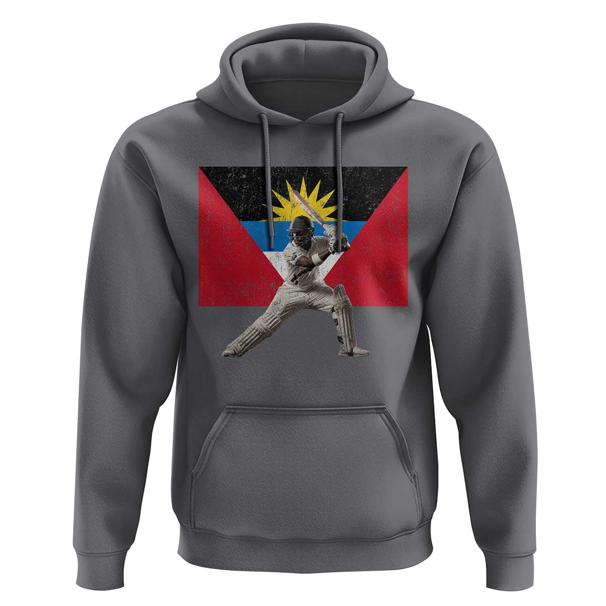Antigua and Barbuda Cricket Hoodie Retro Vintage Sport Antiguan Flag West Indies Fan