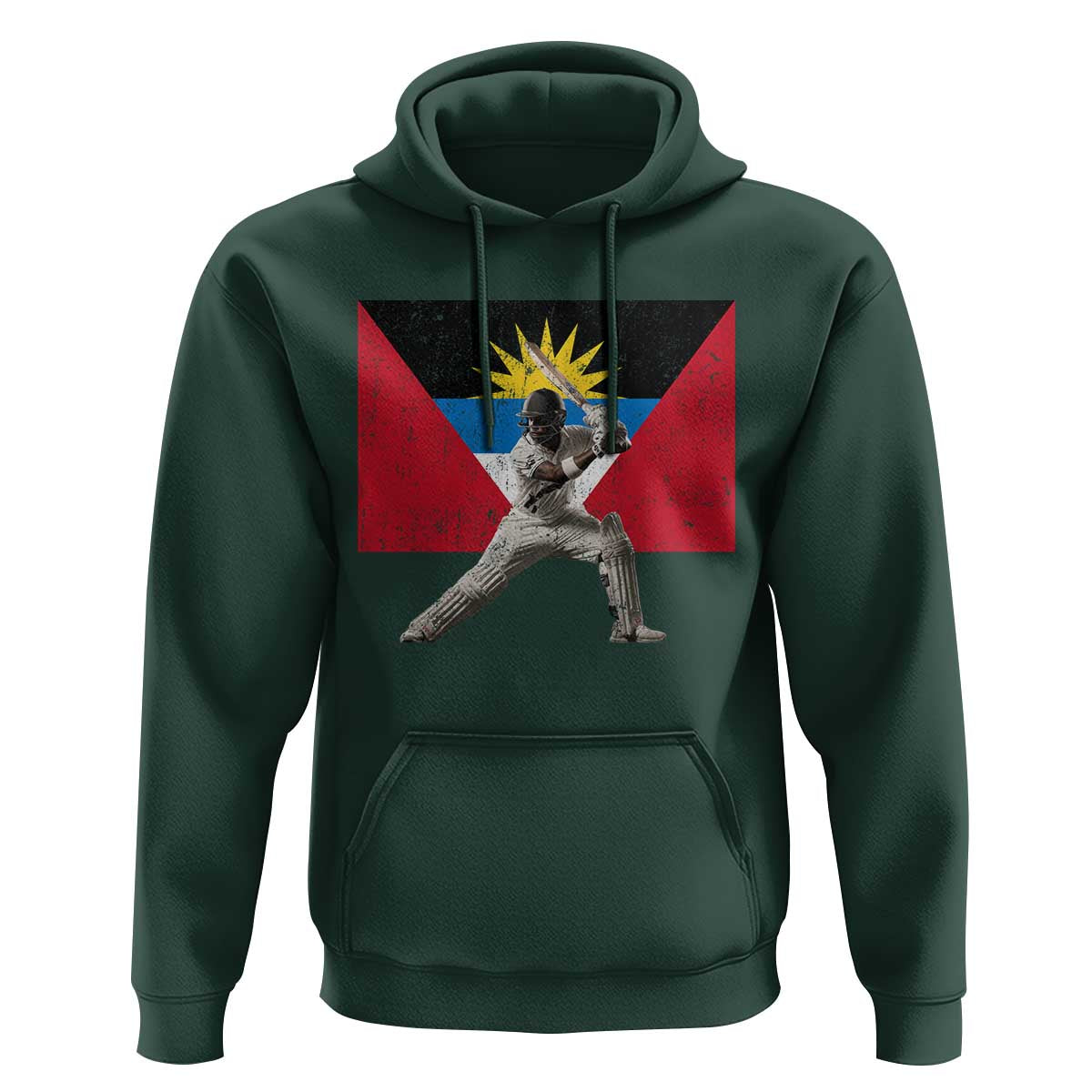 Antigua and Barbuda Cricket Hoodie Retro Vintage Sport Antiguan Flag West Indies Fan