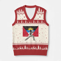 Antigua and Barbuda Cricket V-Neck Knit Sweater Vest Retro Vintage Sport Antiguan Flag West Indies Fan