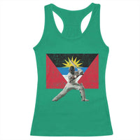 Antigua and Barbuda Cricket Racerback Tank Top Retro Vintage Sport Antiguan Flag West Indies Fan
