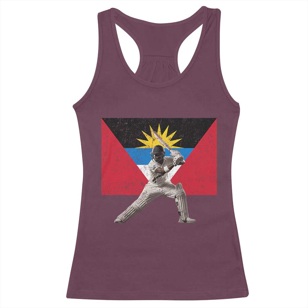 Antigua and Barbuda Cricket Racerback Tank Top Retro Vintage Sport Antiguan Flag West Indies Fan