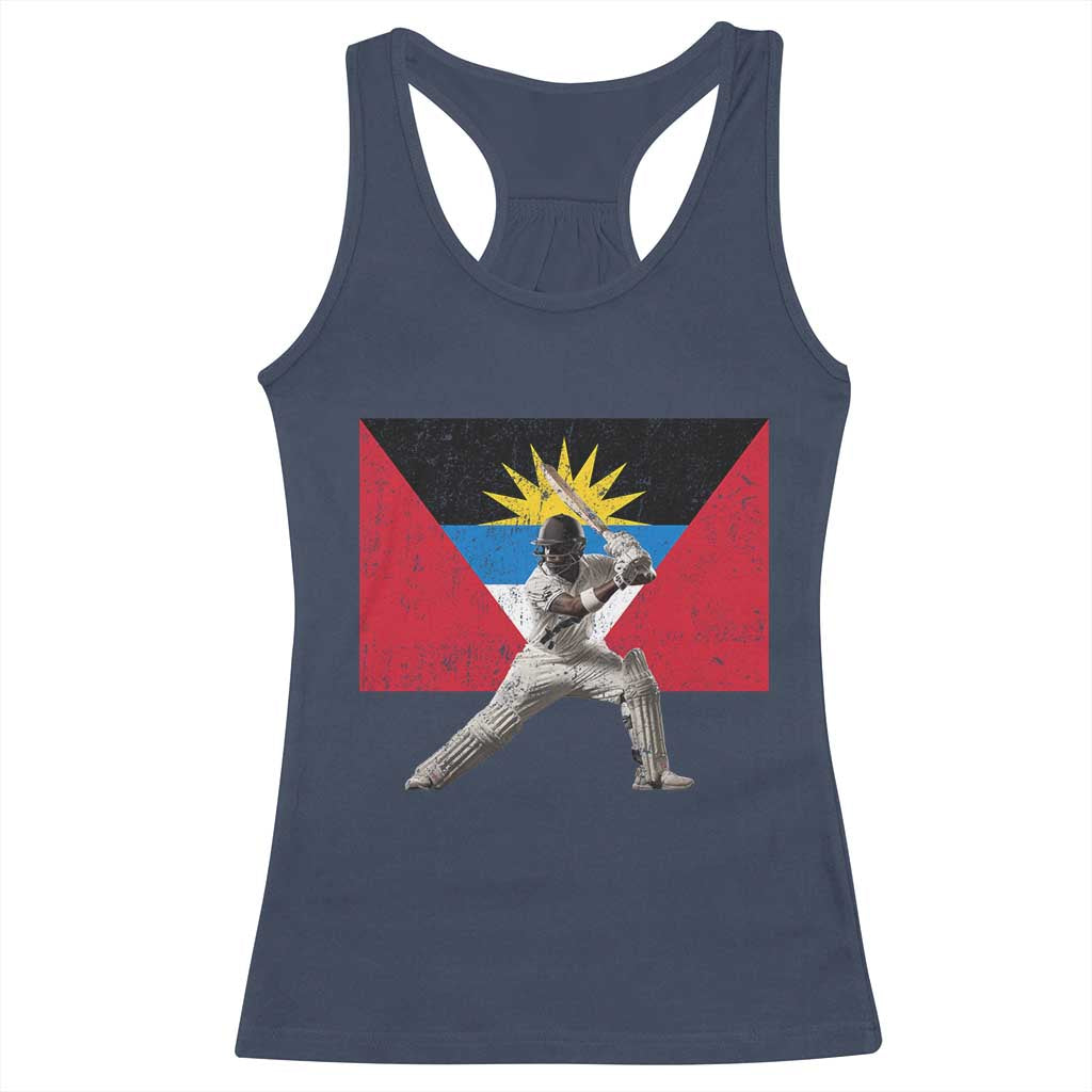 Antigua and Barbuda Cricket Racerback Tank Top Retro Vintage Sport Antiguan Flag West Indies Fan