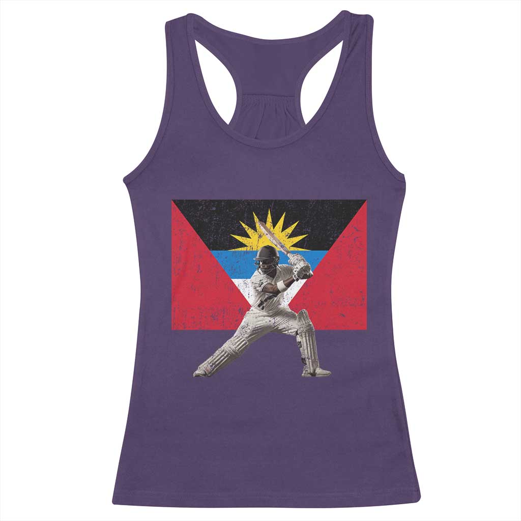 Antigua and Barbuda Cricket Racerback Tank Top Retro Vintage Sport Antiguan Flag West Indies Fan