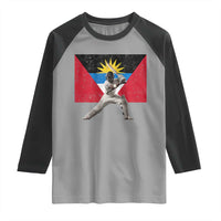 Antigua and Barbuda Cricket Raglan Shirt Retro Vintage Sport Antiguan Flag West Indies Fan