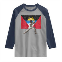 Antigua and Barbuda Cricket Raglan Shirt Retro Vintage Sport Antiguan Flag West Indies Fan
