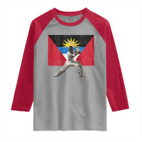 Antigua and Barbuda Cricket Raglan Shirt Retro Vintage Sport Antiguan Flag West Indies Fan