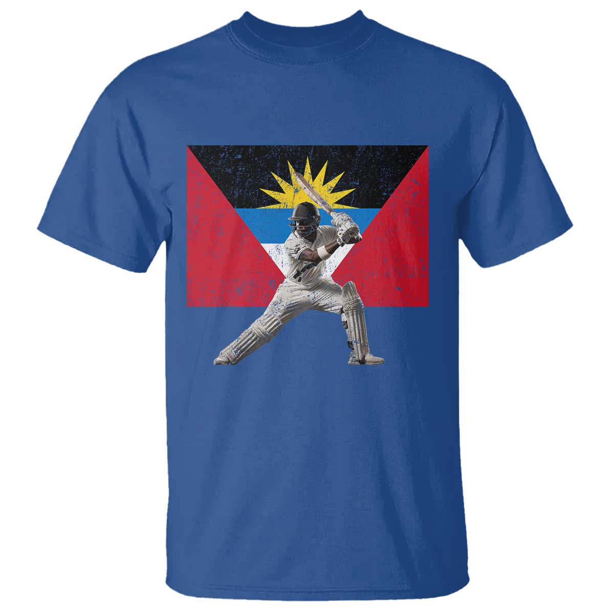 Antigua and Barbuda Cricket T Shirt Retro Vintage Sport Antiguan Flag West Indies Fan