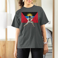 Antigua and Barbuda Cricket T Shirt For Women Retro Vintage Sport Antiguan Flag West Indies Fan