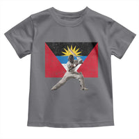 Antigua and Barbuda Cricket Toddler T Shirt Retro Vintage Sport Antiguan Flag West Indies Fan